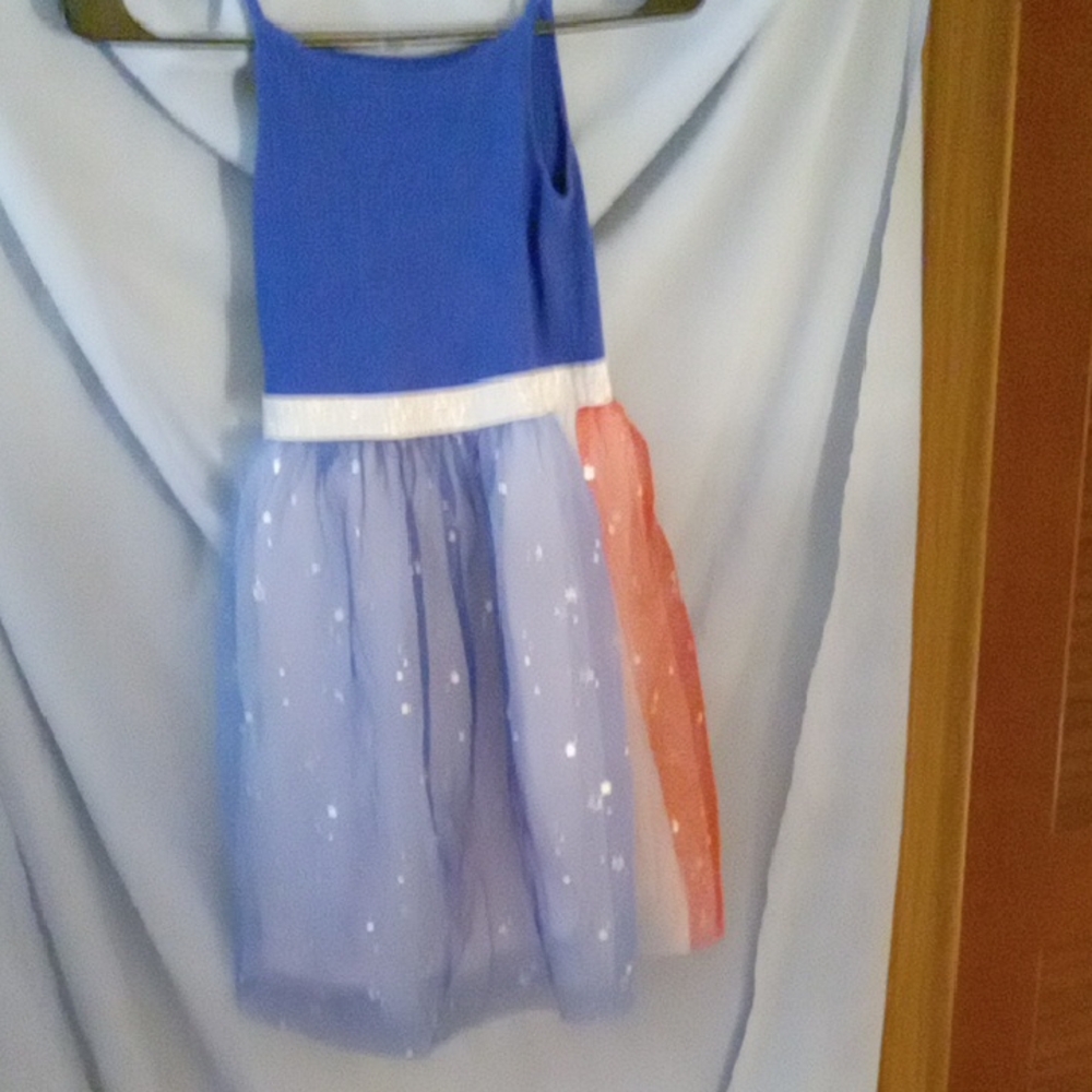 Red White Silver & Blue Kids Costume Dress